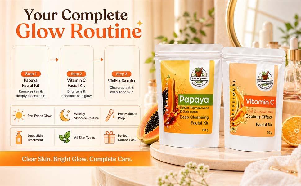 Combo  Pack Papaya + Vitamin C Face Wash